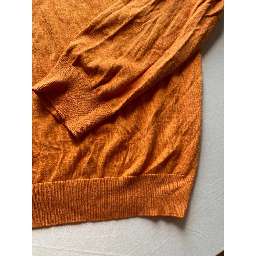 Banana Republic Luxury Blend Orange Silk Cotton Cashmere Crewneck Sweater XXL/T